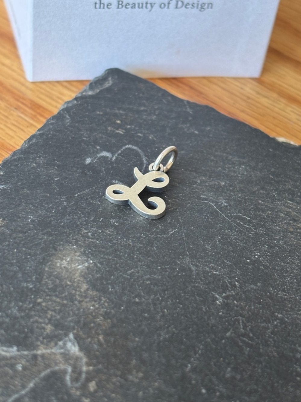 New small JA script initial charm L Sterling - Picture 3 of 3